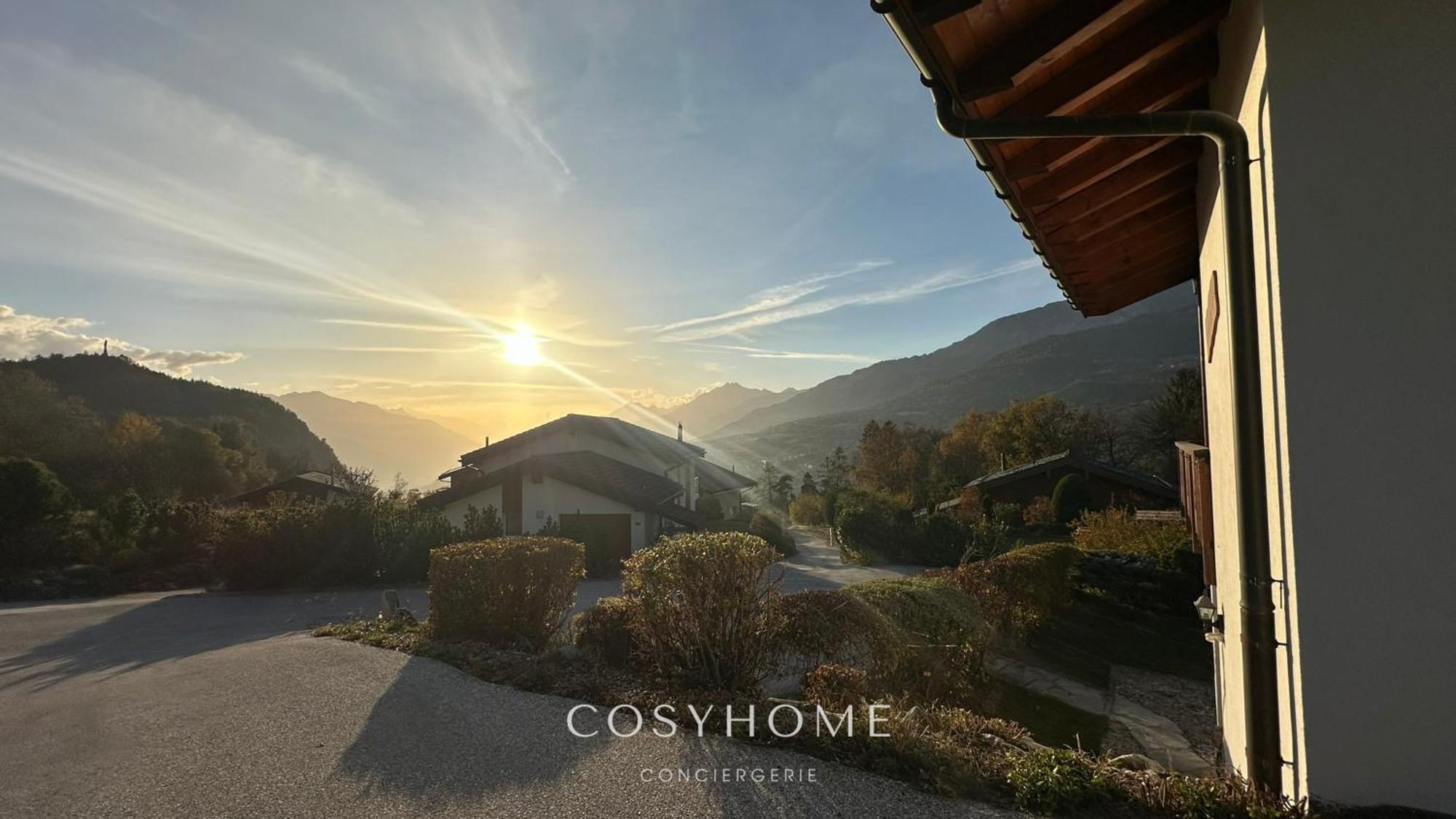 Chalet Des Alpes - Sunset View - Crans-Montana Exteriér fotografie